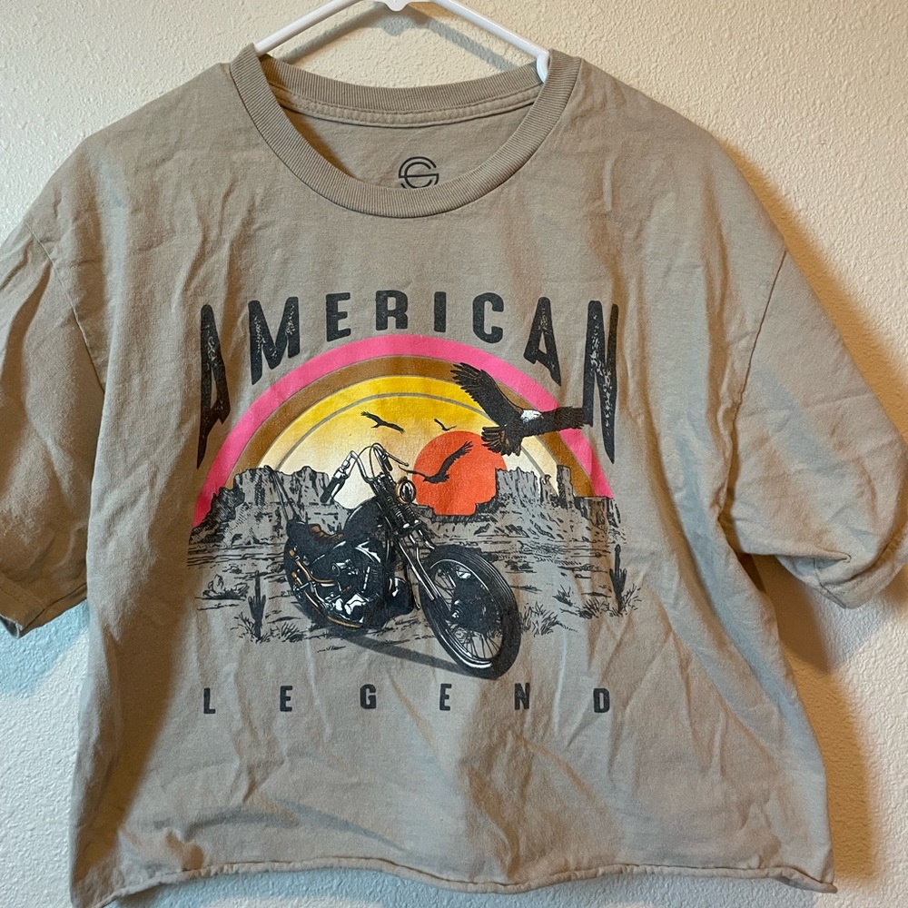 Biker crop tee